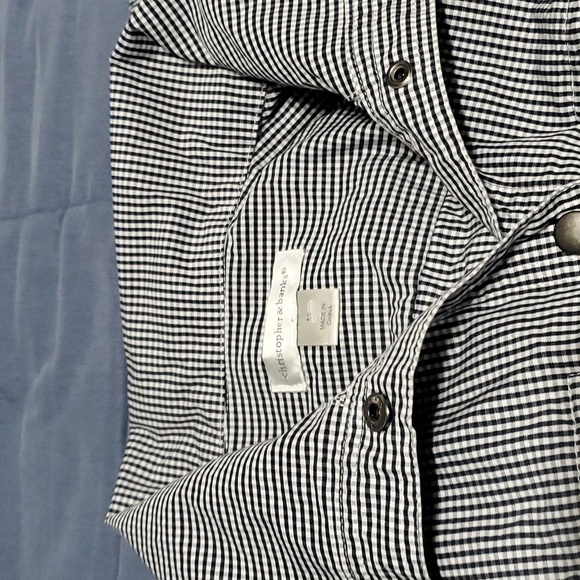 Christopher & Banks button front cinched waist shirt jacket 100% cotton - Picture 7 of 14